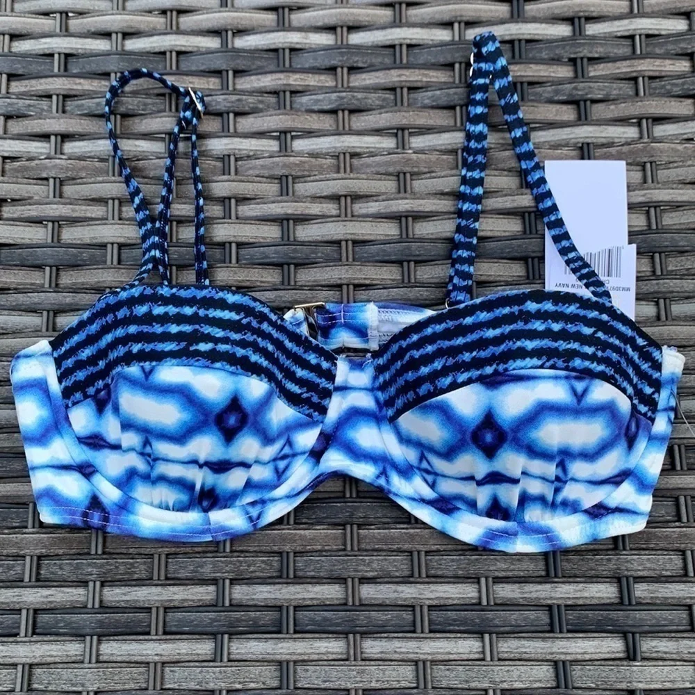 𝅺michael Michael Kors Summer Breeze Bikini Top - New Navy